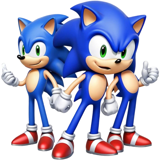 Sonic the Hedgehog and the other two emoji