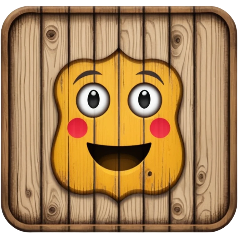Wooden bathroom sign  emoji