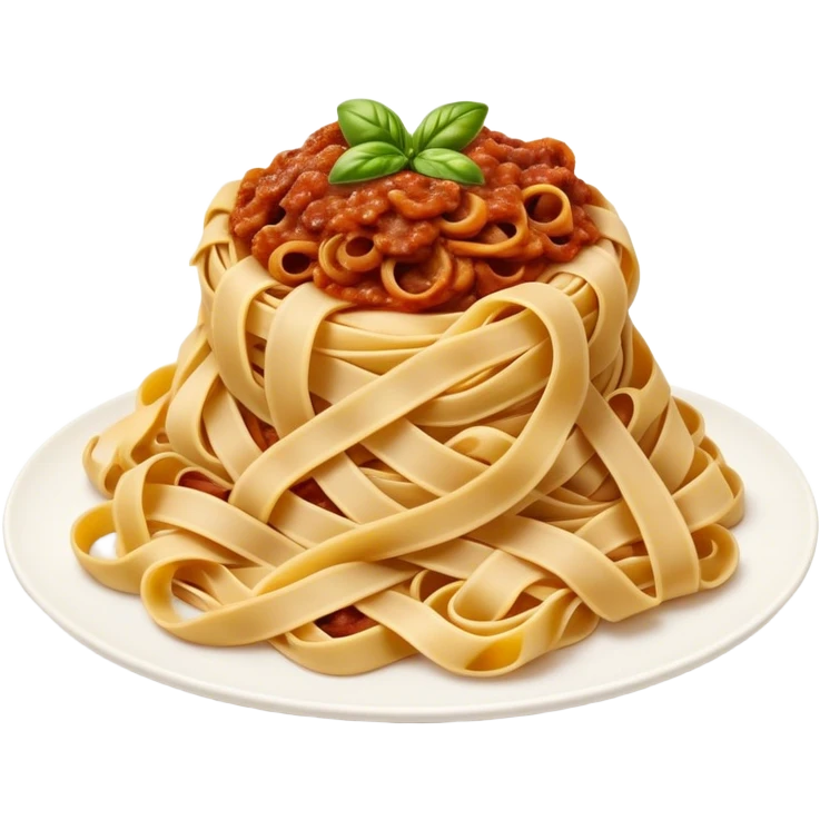 Cinematic Realistic Tagliatelle al Rag√π Dish Emoji, showcasing hand‚Äêcut pasta enveloped in a rich, slow‚Äêcooked meat sauce rendered with detailed textures and hearty, inviting lighting. emoji