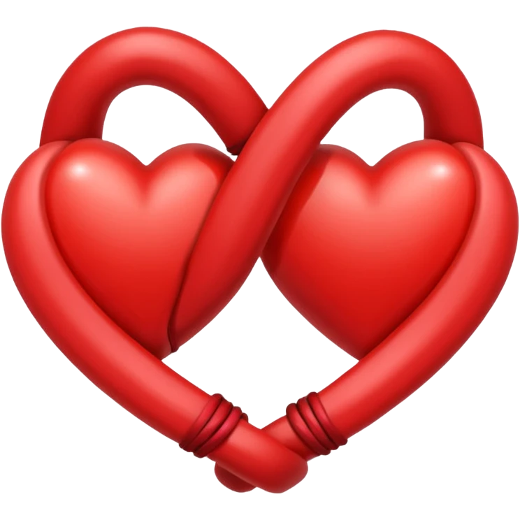 Two hearts tied together  emoji
