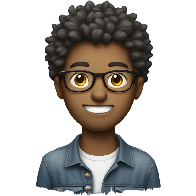 Skinny nerd emoji