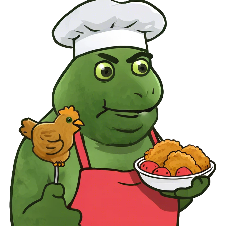 Big black man holding fried chicken and watermelon emoji