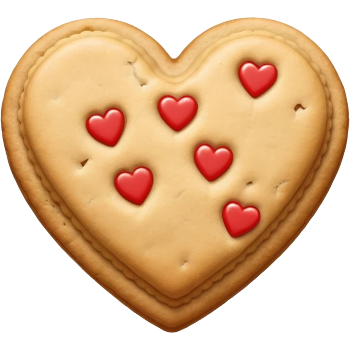 cookie heart shape woth glase emoji
