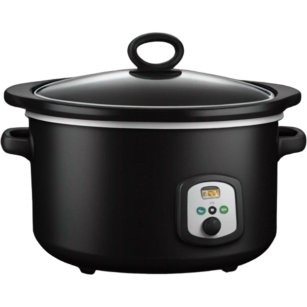 A black crockpot  emoji