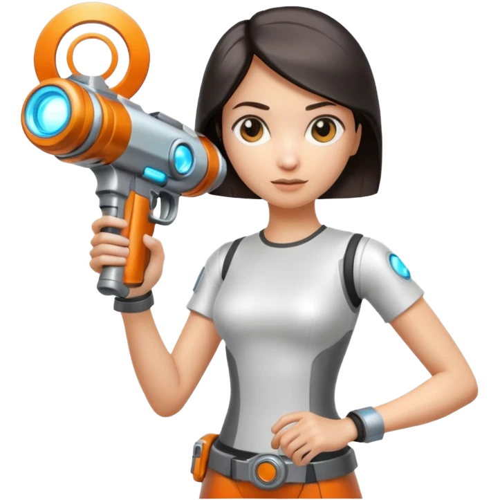 Chell portal gun emoji