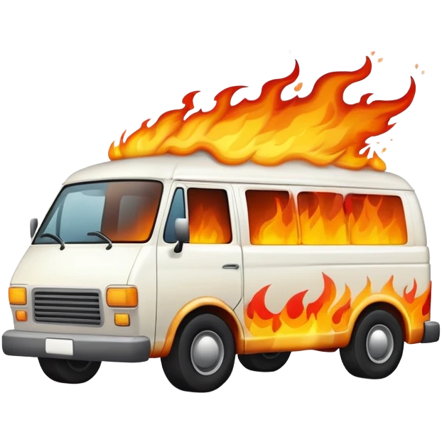 White van exploding emoji