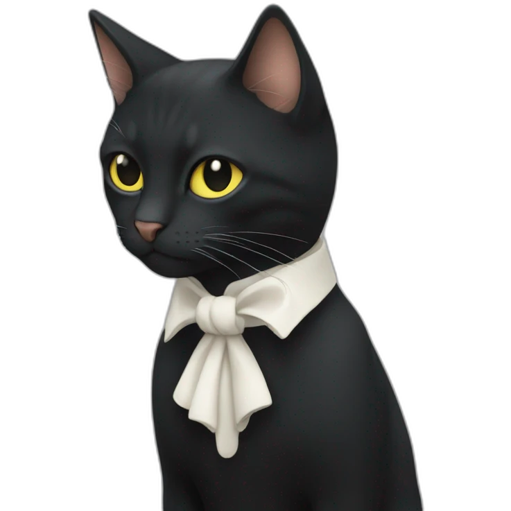Chat noir et chat blanc emoji