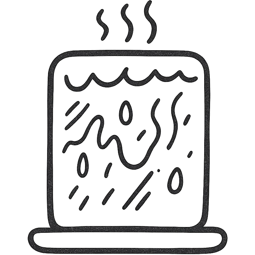 A steamy bathroom mirror emoji