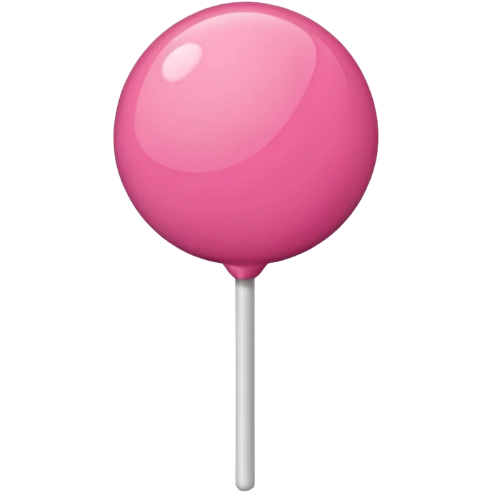 a spherical monochromatic pink lollipop emoji