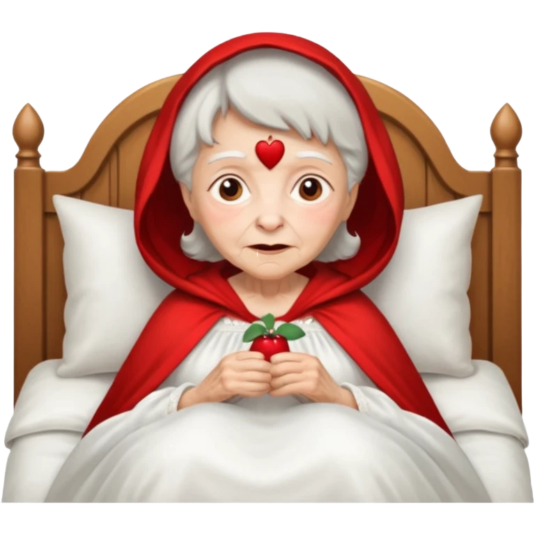The grandmother in the fairy tale Little Red Riding Hood emoji