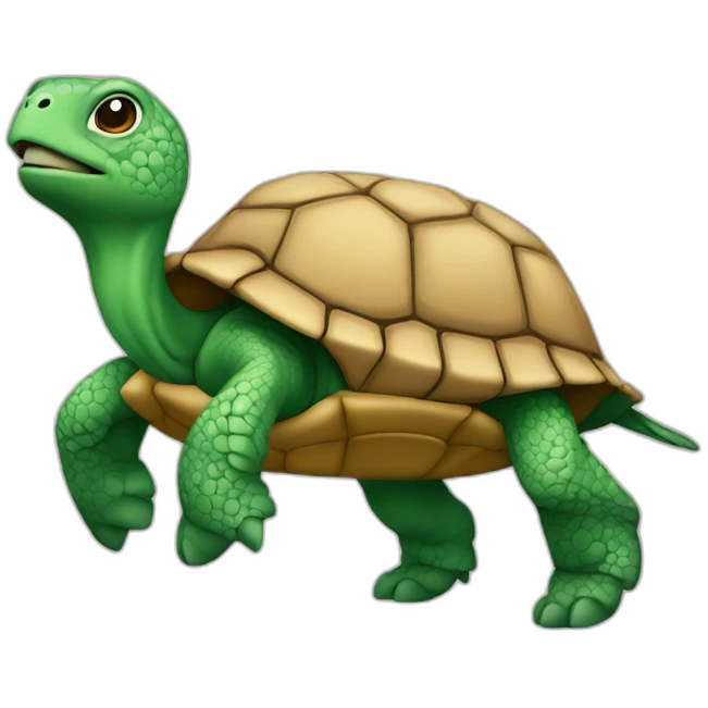 Tortue sur cheval emoji