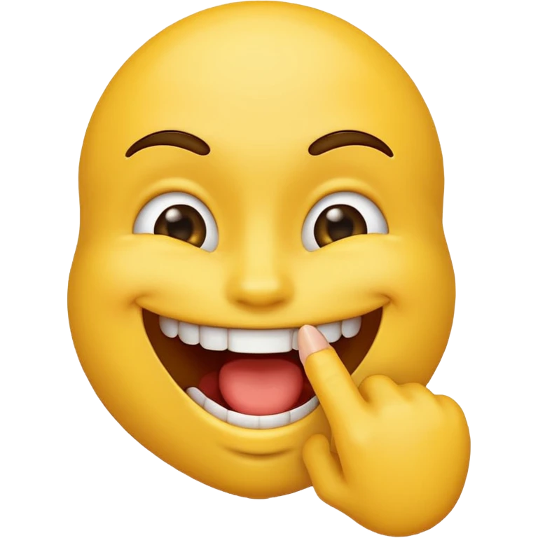Emoji mordiéndose el dedo emoji