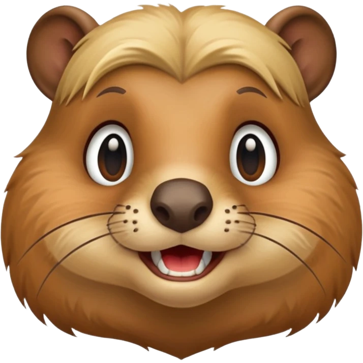 Female beaver rodent teeth and blonde hair emoji