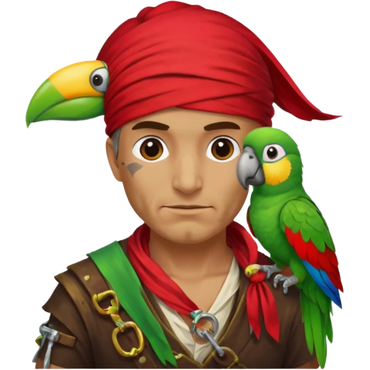 pirate and parrot emoji