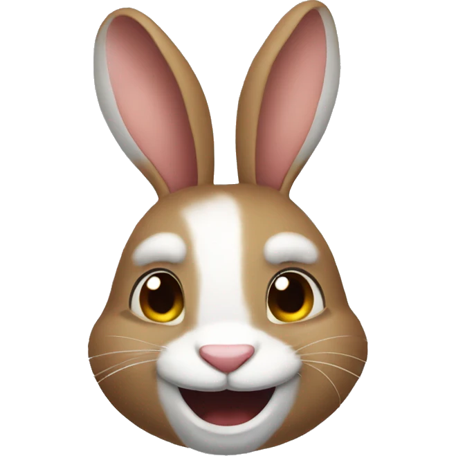 rabbit smile weird emoji