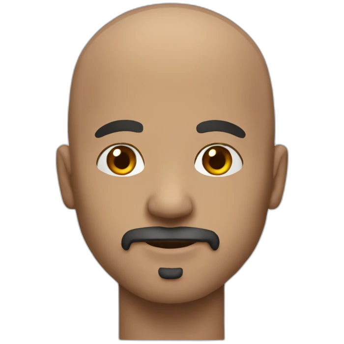 Bald man with goatee emoji