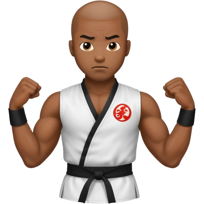 Kung fu Warrior black man  emoji