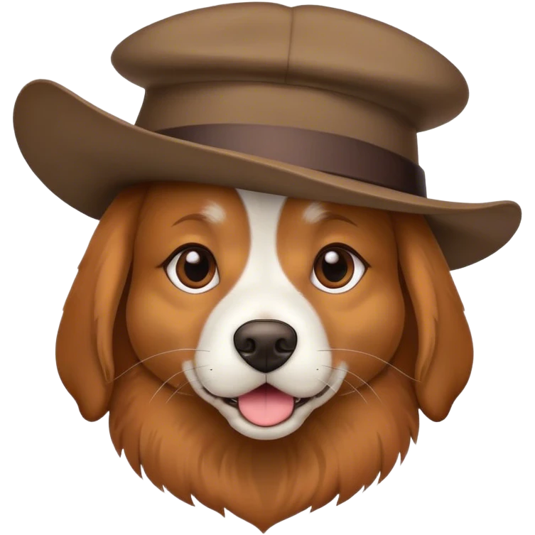 Cane con cappello emoji