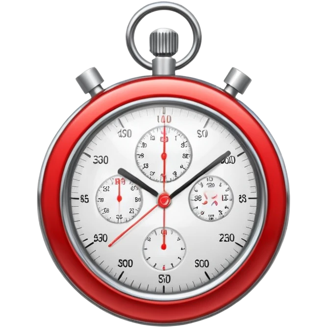 red stopwatch  emoji