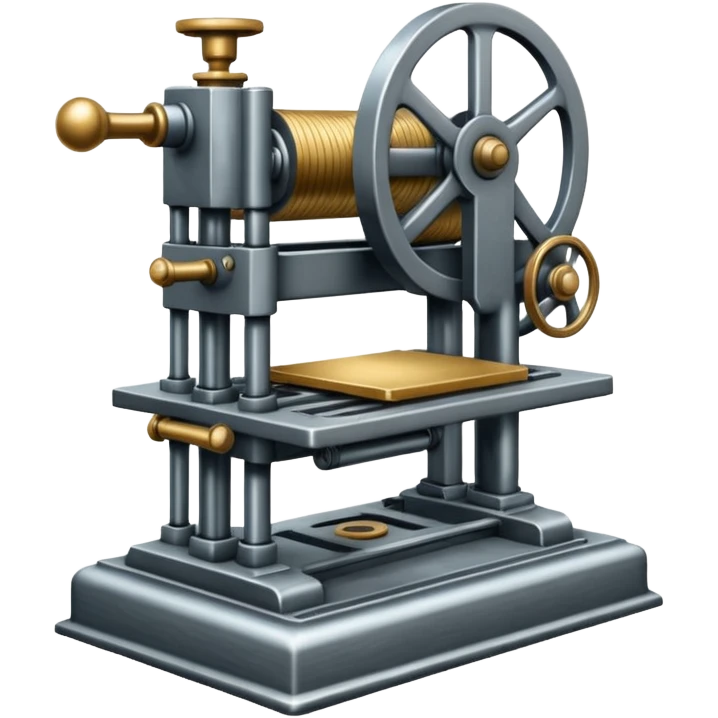 intaglio printing press emoji