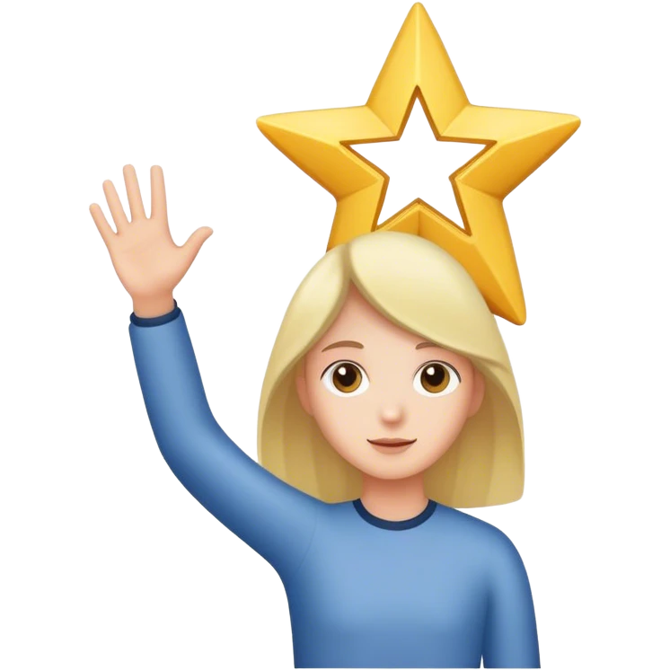 choosing a star with your hand  emoji