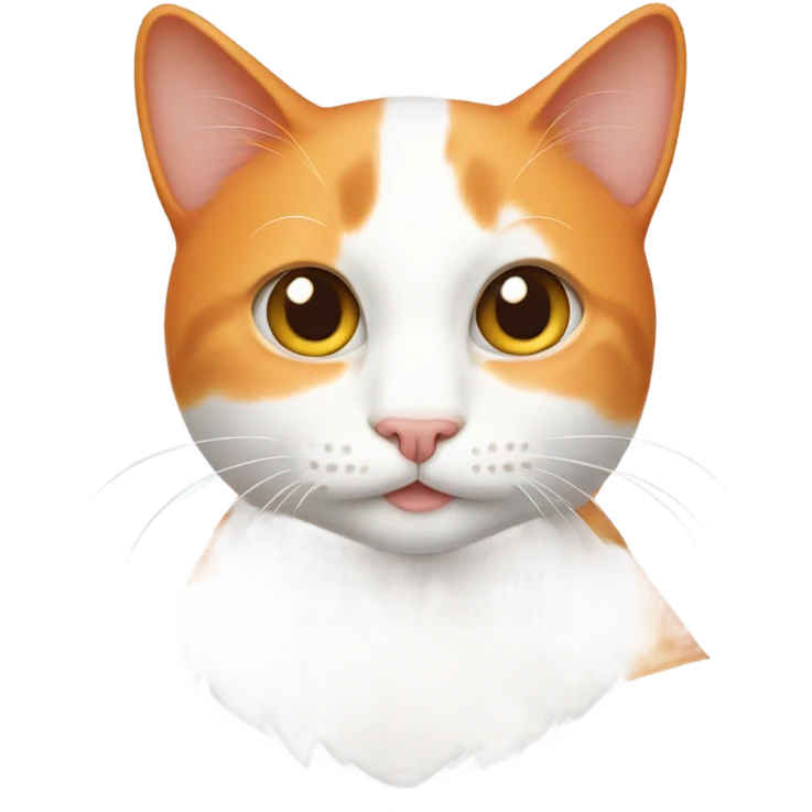 Orange white cat emoji
