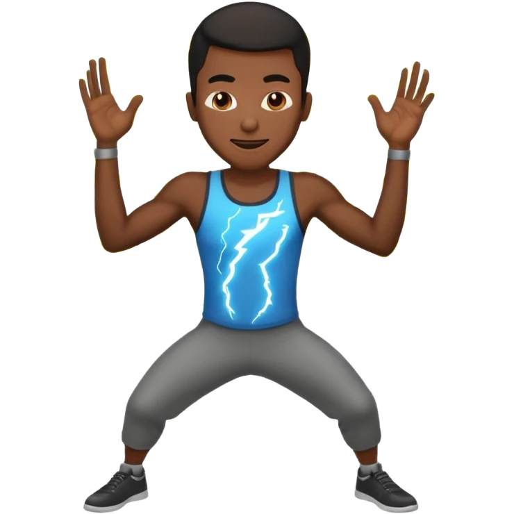 electric bending black man emoji