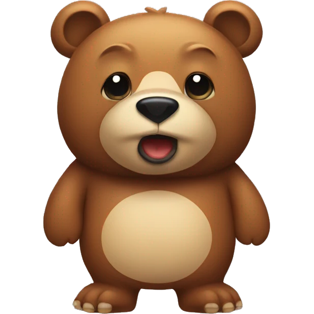 bear with duck feet emoji