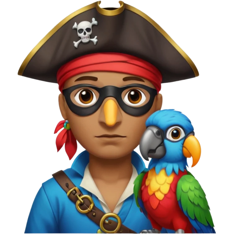 pirate and parrot emoji