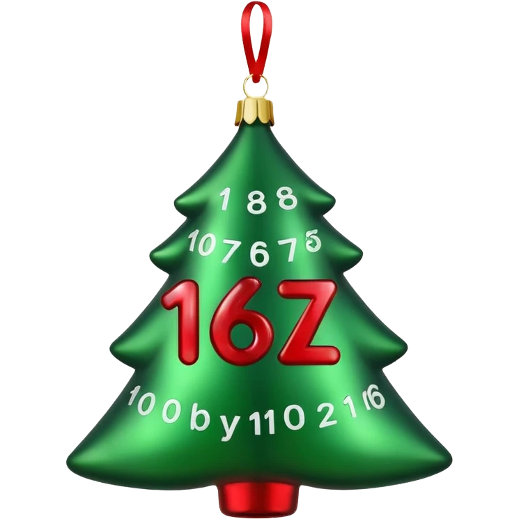 the numbers "1637" christmas festive  emoji