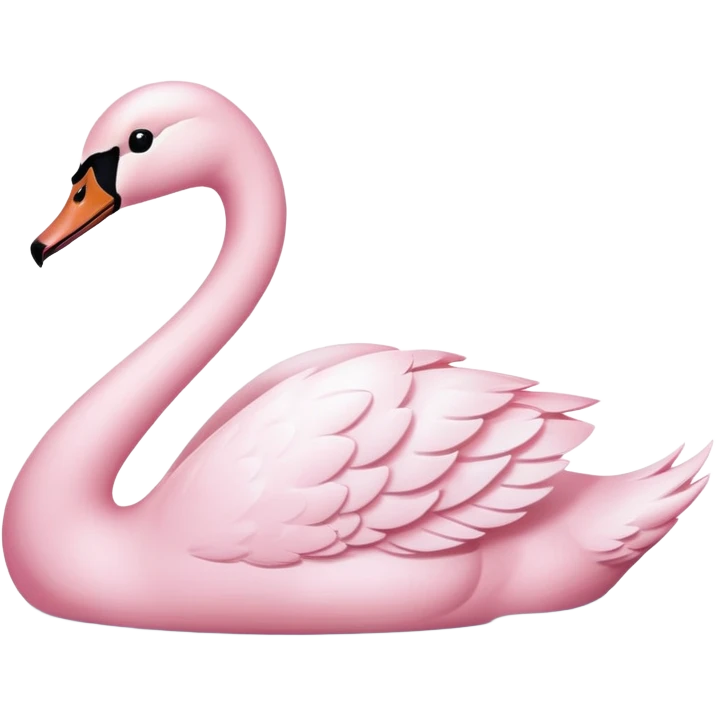 pastel pink swan emoji