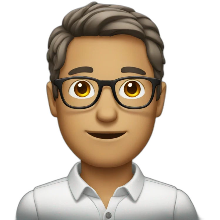 Guy with glasses emoji