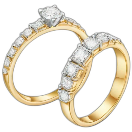 Wedding rings with diamonds emoji