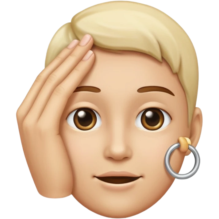 Face sticking up its ring finger emoji