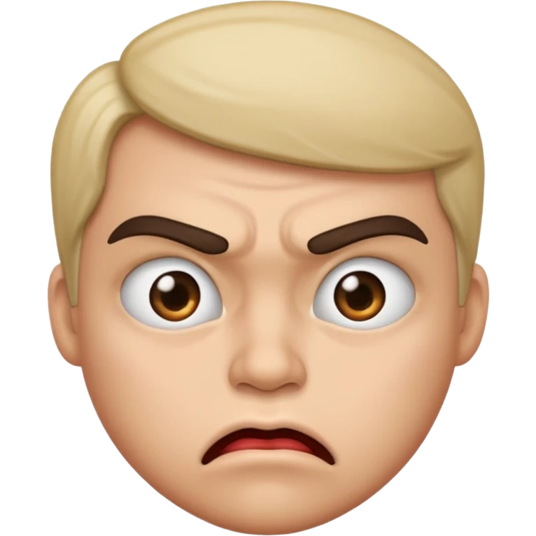 Angry kissy face emoji