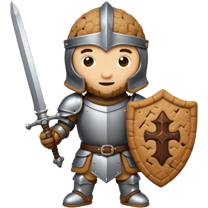 cookie that is a knight because it is a tough cookie emoji