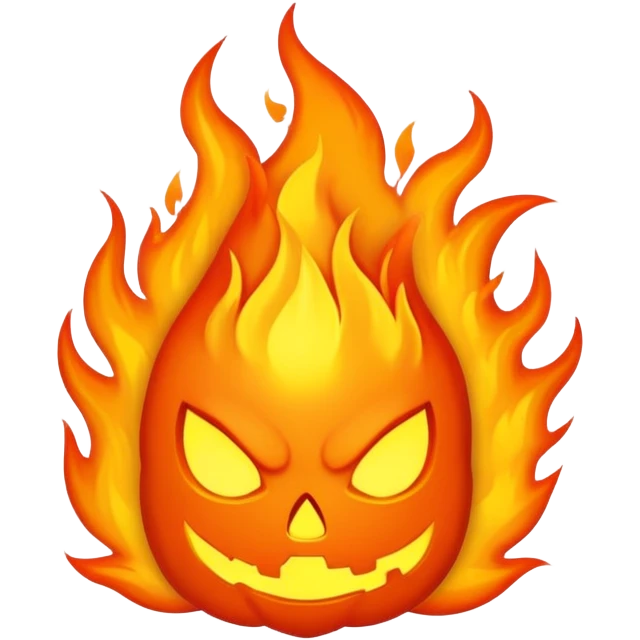 underworld hell with flames emoji