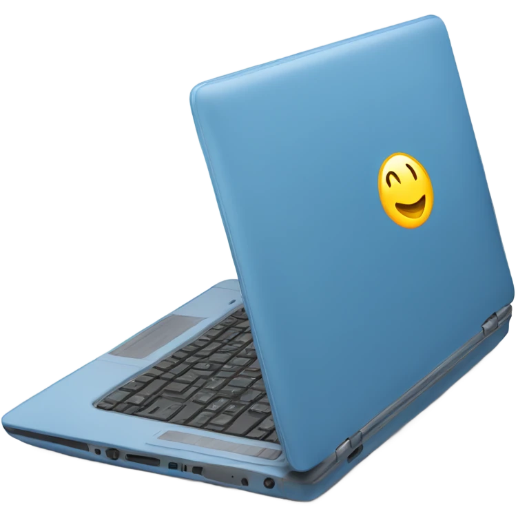 Laptop BLUE Very happy  emoji
