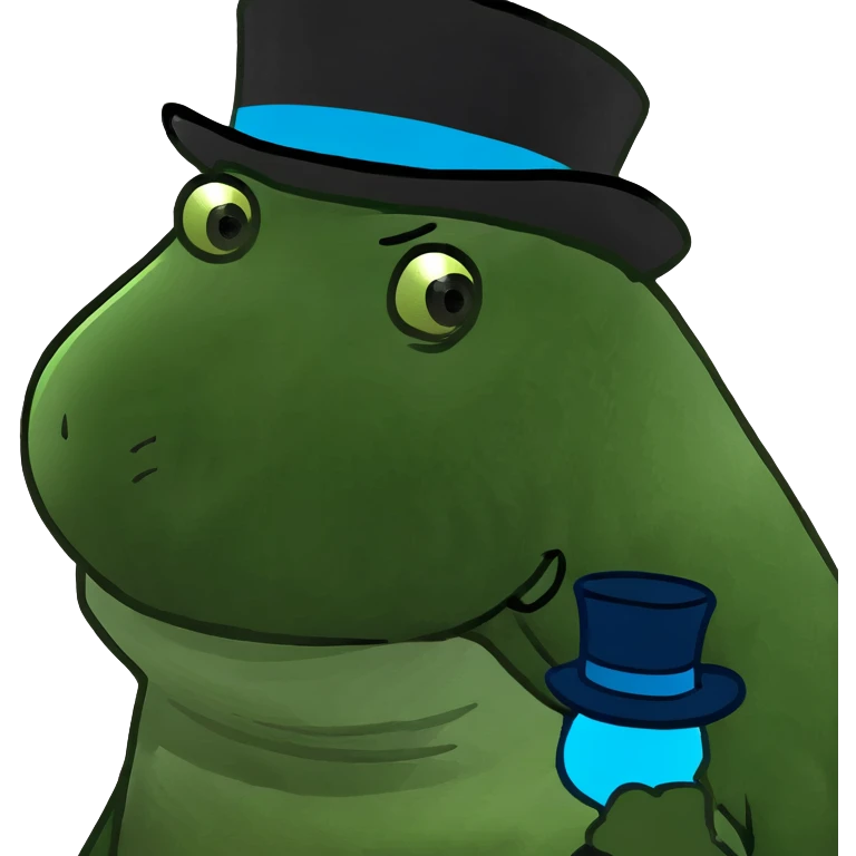 Hippo with a top hat emoji