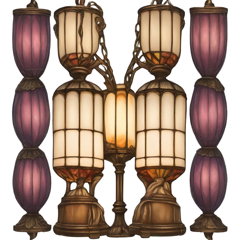 Tiffany lamp colorful emoji