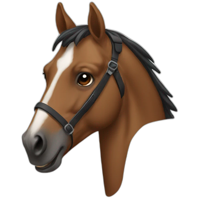 Horse morphed gunny emoji
