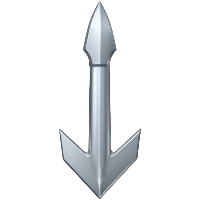 Flecha de metal hacia arriba  emoji