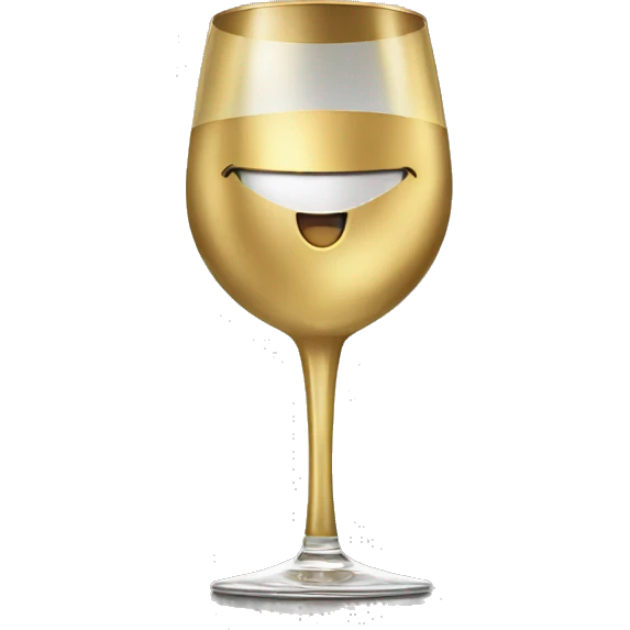 2 gold metal wine glasses cheers emoji