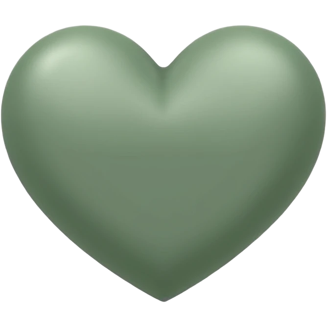 Sage green heart emoji