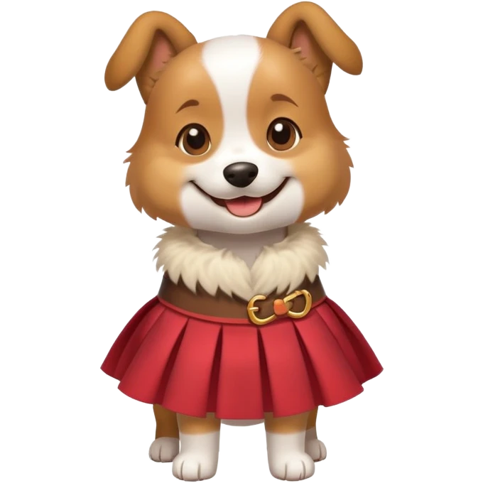 Dog in a skirt emoji