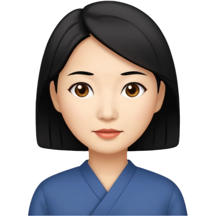 a middle-aged Asian woman emoji