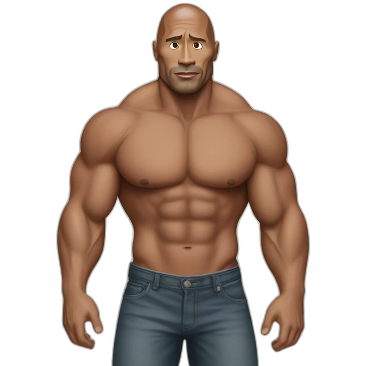 Dwayne johnson's body emoji