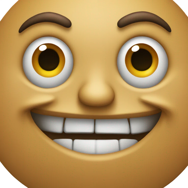 circle emoji looking crazy emoji