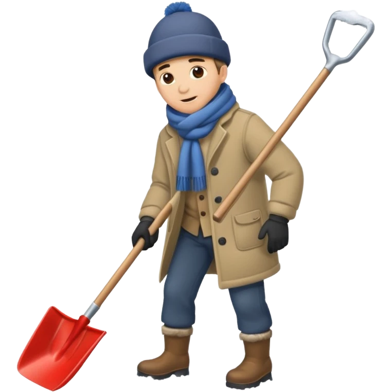 Shoveling 10 feet of snow emoji