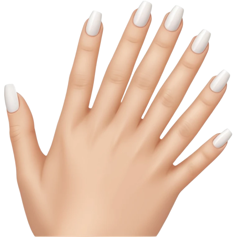 white French tip nails emoji
